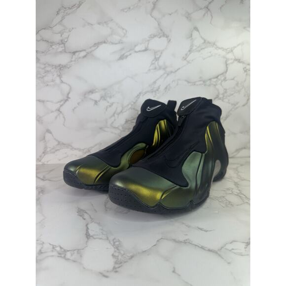 Nike Air Flightposite Men's US 9 Metallic Gold/Green FV5582-700 Brand New - Picture 1 of 5